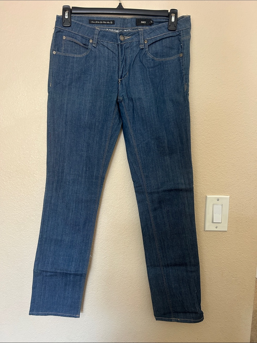 Obey Women’s Dark Indigo Straight Leg Jeans